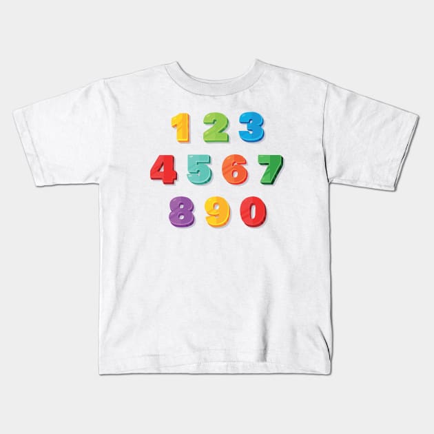 NumberBlocks Kids T-Shirt by Tariq-T-art